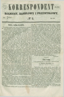 Korrespondent Rolniczy, Handlowy i Przemysłowy : wychodzi dwa razy na tydzień przy Gazecie Warszawskiéj. 1856, № 9 (31 stycznia)