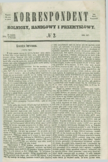 Korrespondent Rolniczy, Handlowy i Przemysłowy : wychodzi dwa razy na tydzień przy Gazecie Warszawskiéj. 1857, № 2 (8 stycznia)