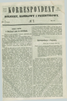 Korrespondent Rolniczy, Handlowy i Przemysłowy : wychodzi dwa razy na tydzień przy Gazecie Warszawskiéj. 1857, № 7 (25 stycznia)