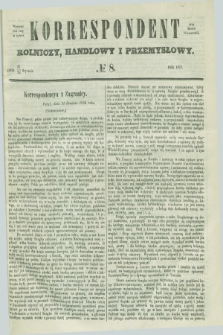 Korrespondent Rolniczy, Handlowy i Przemysłowy : wychodzi dwa razy na tydzień przy Gazecie Warszawskiéj. 1857, № 8 (29 stycznia)