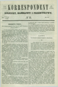 Korrespondent Rolniczy, Handlowy i Przemysłowy : wychodzi dwa razy na tydzień przy Gazecie Warszawskiéj. 1857, № 11 (8 lutego)