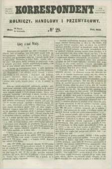 Korrespondent Rolniczy, Handlowy i Przemysłowy : wychodzi dwa razy na tydzień przy Gazecie Warszawskiéj. 1857, № 29 (11 kwietnia)