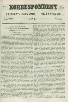 Korrespondent Rolniczy, Handlowy i Przemysłowy : wychodzi dwa razy na tydzień przy Gazecie Warszawskiéj. 1857, № 44 (4 czerwca)