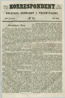 Korrespondent Rolniczy, Handlowy i Przemysłowy : wychodzi dwa razy na tydzień przy Gazecie Warszawskiéj. 1859, № 14 (20 lutego)