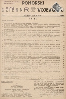 Pomorski Dziennik Wojewódzki. 1949, nr 14