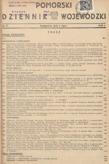 Pomorski Dziennik Wojewódzki. 1949, nr 17