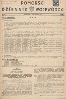 Pomorski Dziennik Wojewódzki. 1949, nr 27