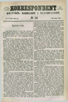 Korrespondent Rolniczy, Handlowy i Przemysłowy : wychodzi jako pismo dodatkowe przy Gazecie Warszawskiej. 1880, № 52 (16 grudnia 1880)