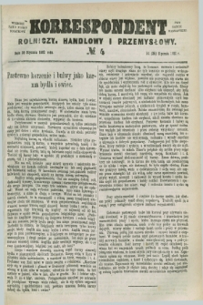 Korrespondent Rolniczy, Handlowy i Przemysłowy : wychodzi jako pismo dodatkowe przy Gazecie Warszawskiej. 1882, № 4 (26 stycznia 1882)