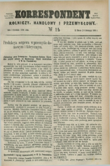 Korrespondent Rolniczy, Handlowy i Przemysłowy : wychodzi jako pismo dodatkowe przy Gazecie Warszawskiej. 1884, № 14 (3 kwietnia)