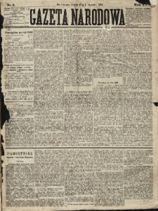 Gazeta Narodowa. 1881, nr 1