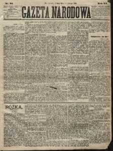 Gazeta Narodowa. 1881, nr 34