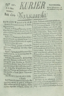 Kurjer Warszawski. 1824, Nro 111 (9 maia)