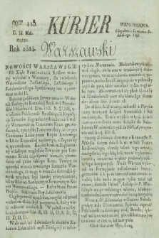 Kurjer Warszawski. 1824, Nro 115 (14 maja)