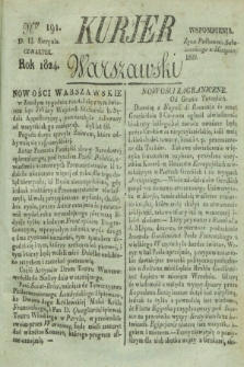 Kurjer Warszawski. 1824, Nro 191 (12 sierpnia)
