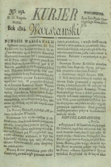 Kurjer Warszawski. 1824, Nro 192 (13 sierpnia)
