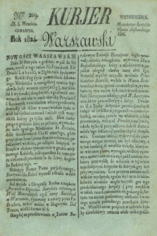 Kurjer Warszawski. 1824, Nro 209 (2 września)