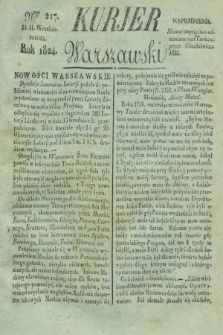 Kurjer Warszawski. 1824, Nro 217 (11 września)