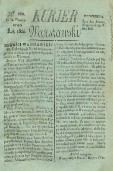 Kurjer Warszawski. 1824, Nro 220 (14 września)