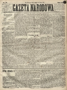 Gazeta Narodowa. 1881, nr 71
