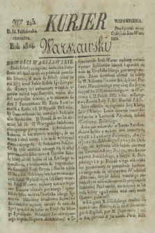 Kurjer Warszawski. 1824, Nro 245 (14 października)