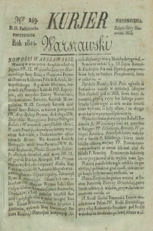 Kurjer Warszawski. 1824, Nro 249 (18 pażdziernika)