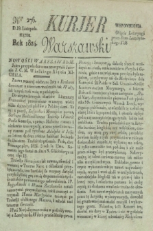 Kurjer Warszawski. 1824, Nro 276 (19 listopada)