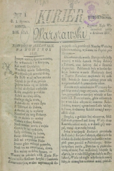 Kurjer Warszawski. 1825, Nro 1 (1 stycznia)