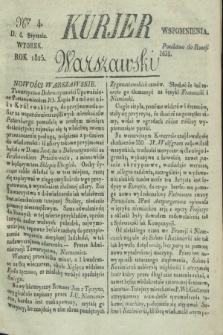 Kurjer Warszawski. 1825, Nro 4 (4 stycznia)