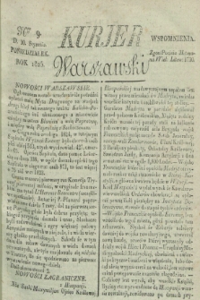 Kurjer Warszawski. 1825, Nro 9 (10 stycznia)