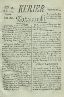 Kurjer Warszawski. 1825, Nro 42 (18 lutego)