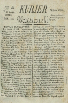 Kurjer Warszawski. 1825, Nro 48 (25 lutego)
