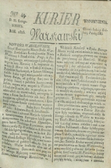 Kurjer Warszawski. 1825, Nro 49 (26 lutego)