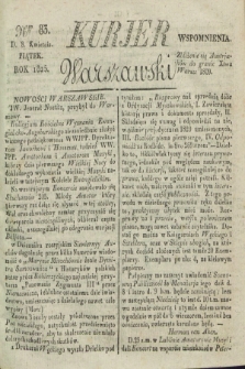 Kurjer Warszawski. 1825, Nro 83 (8 kwietnia)