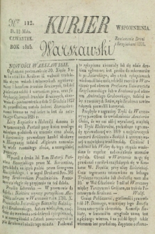 Kurjer Warszawski. 1825, Nro 112 (12 maja)