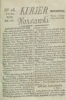 Kurjer Warszawski. 1825, Nro 113 (13 maja)