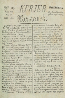 Kurjer Warszawski. 1825, Nro 119 (20 maja)