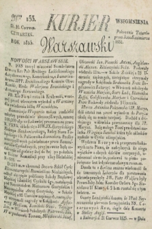 Kurjer Warszawski. 1825, Nro 153 (30 czerwca)