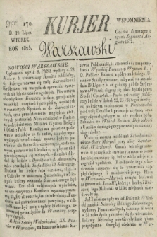 Kurjer Warszawski. 1825, Nro 170 (19 lipca)