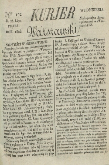 Kurjer Warszawski. 1825, Nro 172 (22 lipca)