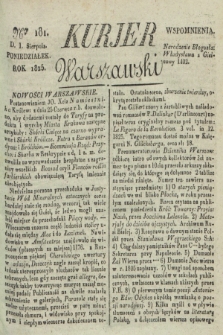 Kurjer Warszawski. 1825, Nro 181 (1 sierpnia)