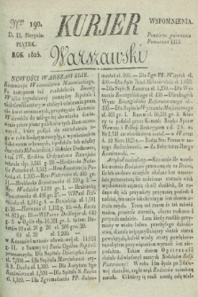 Kurjer Warszawski. 1825, Nro 190 (12 sierpnia)