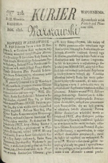 Kurjer Warszawski. 1825, Nro 228 (25 września)