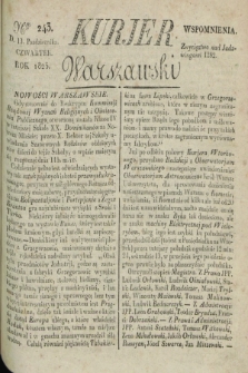Kurjer Warszawski. 1825, Nro 243 (13 października)