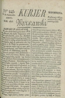 Kurjer Warszawski. 1825, Nro 245 (15 października)