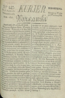 Kurjer Warszawski. 1825, Nro 247 (17 października)