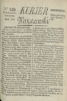 Kurjer Warszawski. 1825, Nro 249 (20 października)