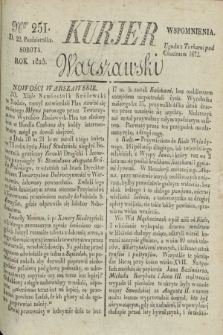 Kurjer Warszawski. 1825, Nro 251 (22 października)