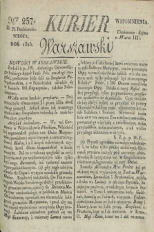 Kurjer Warszawski. 1825, Nro 257 (29 października)
