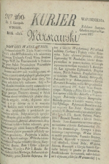 Kurjer Warszawski. 1825, Nro 260 (1 listopada)